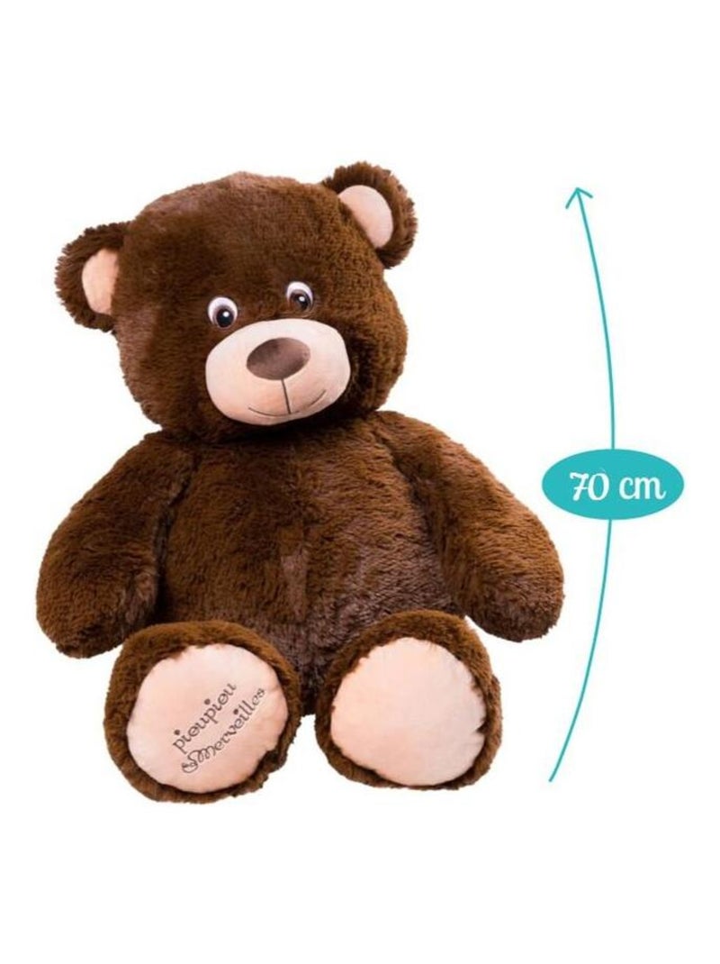 Peluche géante Ours Augustin - Made in France Marron - Kiabi