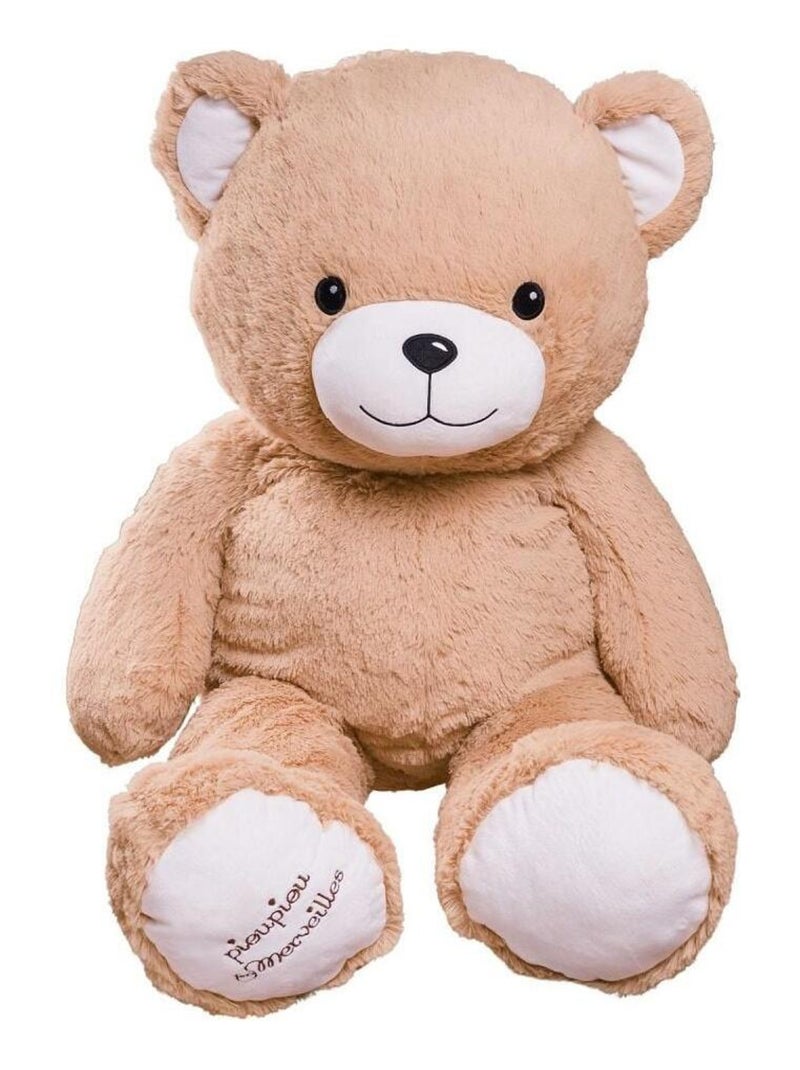 Peluche géante Ours Gaston - Made in France Beige - Kiabi