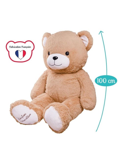 Peluche géante Ours Gaston - Made in France - Kiabi