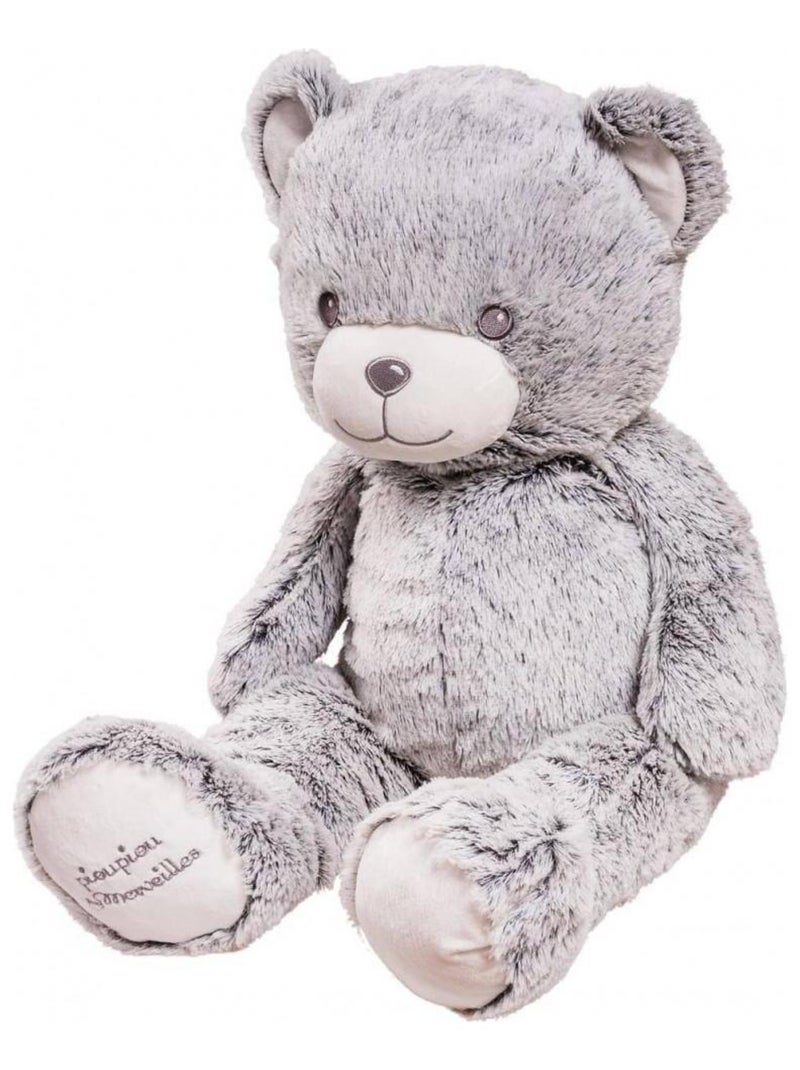 Peluche géante Ours Gaston - Made in France Gris - Kiabi