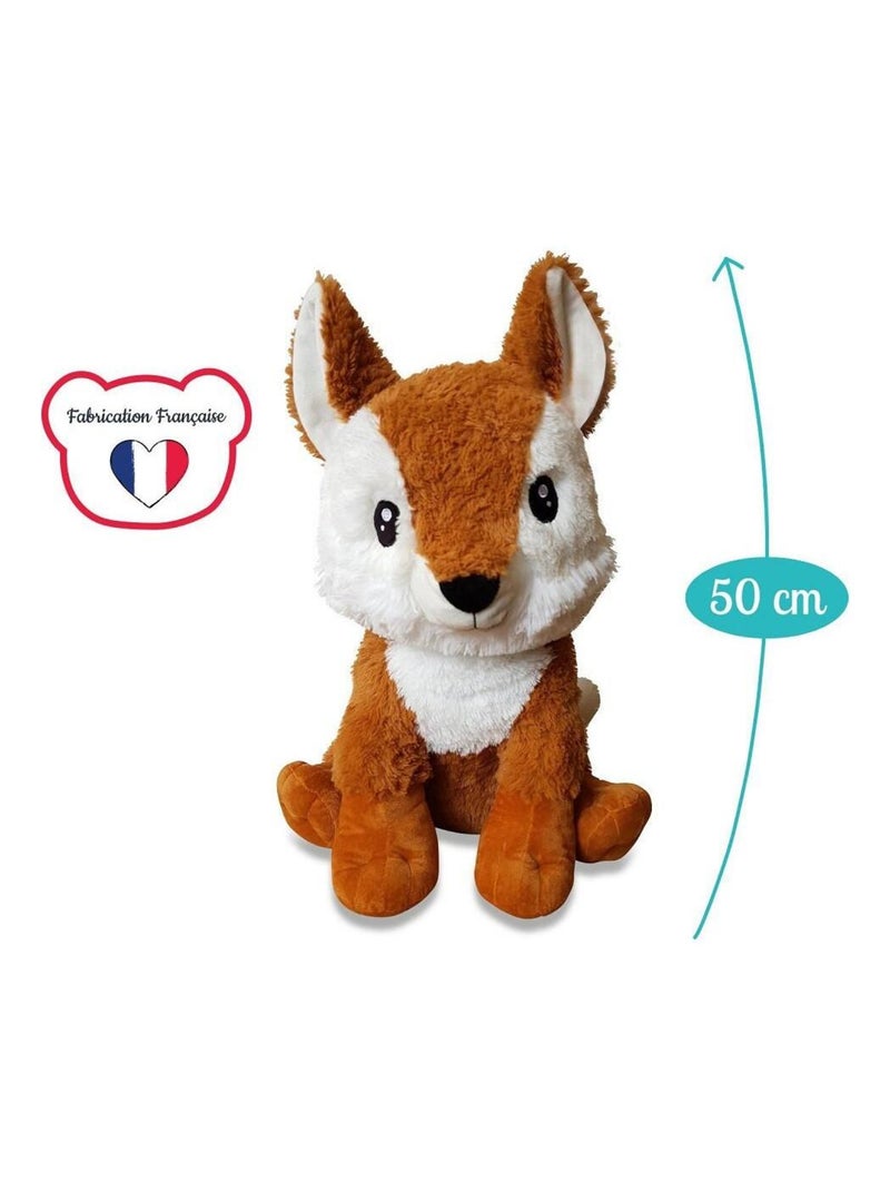 Peluche géante Renard Gaspard - Made in France Orange - Kiabi