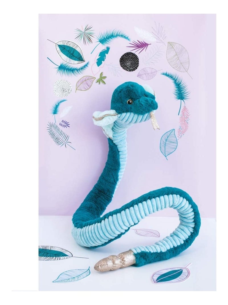 Peluche géante serpent Cobra Les animaux des grands espaces (135 cm) Bleu - Kiabi