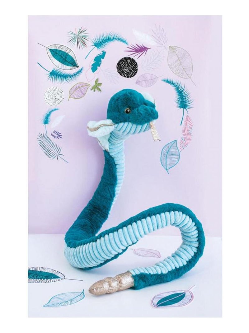 Peluche géante serpent Cobra Les animaux des grands espaces (135 cm) Bleu - Kiabi