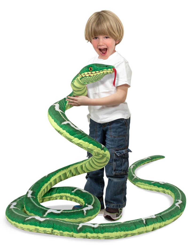 Peluche géante Serpent Vert - Kiabi