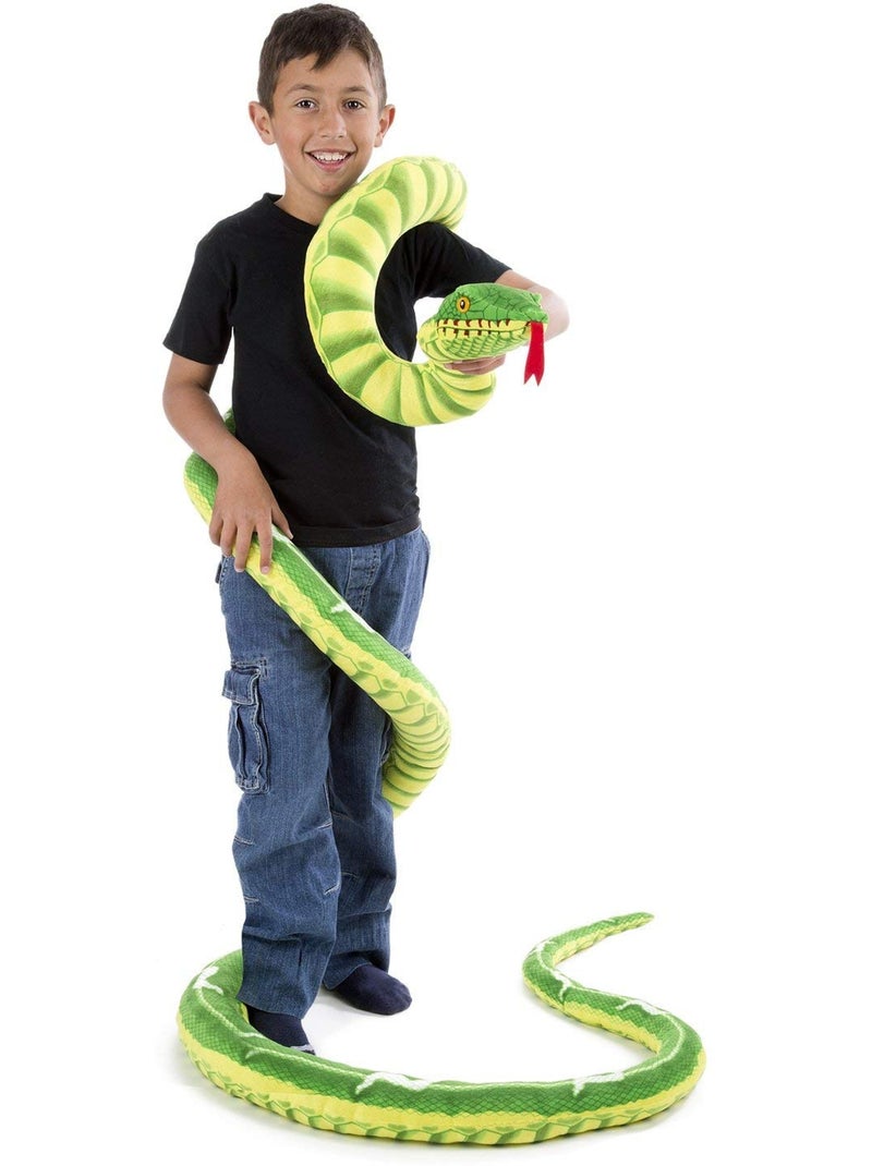 Peluche géante Serpent Vert - Kiabi