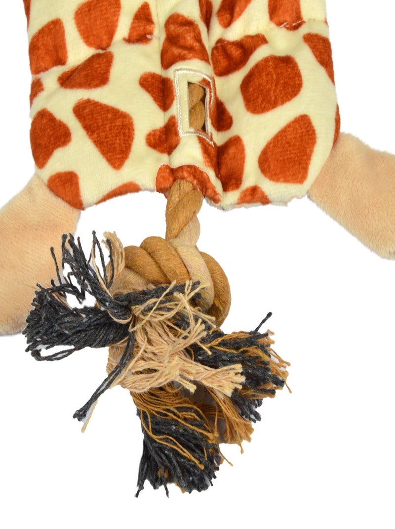 Peluche girafe avec corde pour chien Marron - Kiabi