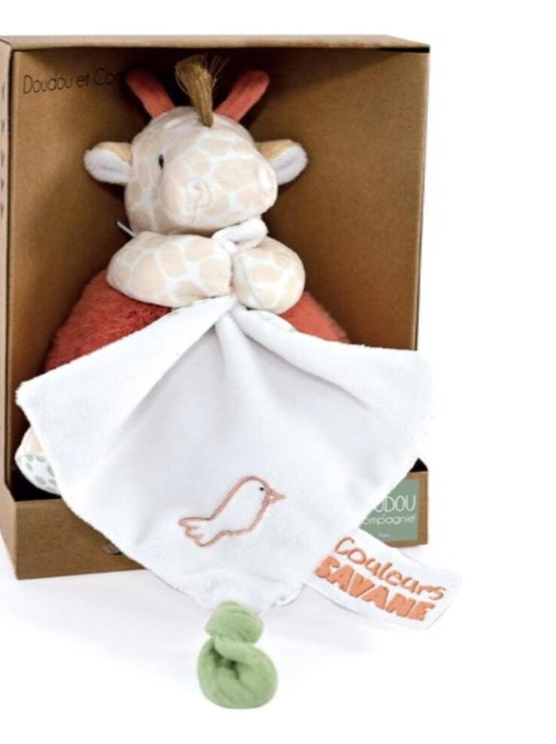 Peluche girafe avec doudou mouchoir - 15 cm N/A - Kiabi