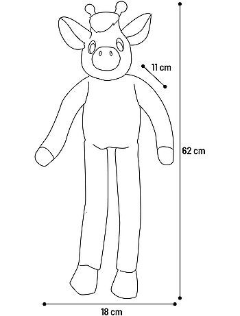 Peluche girafe grand yeux pour chien
