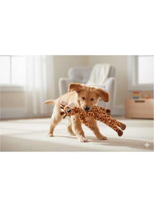Peluche Girafe grand yeux pour chien - Kiabi