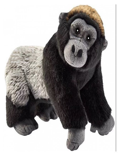 Peluche Gorille  Noir Et Gris 24 Cm - Kiabi