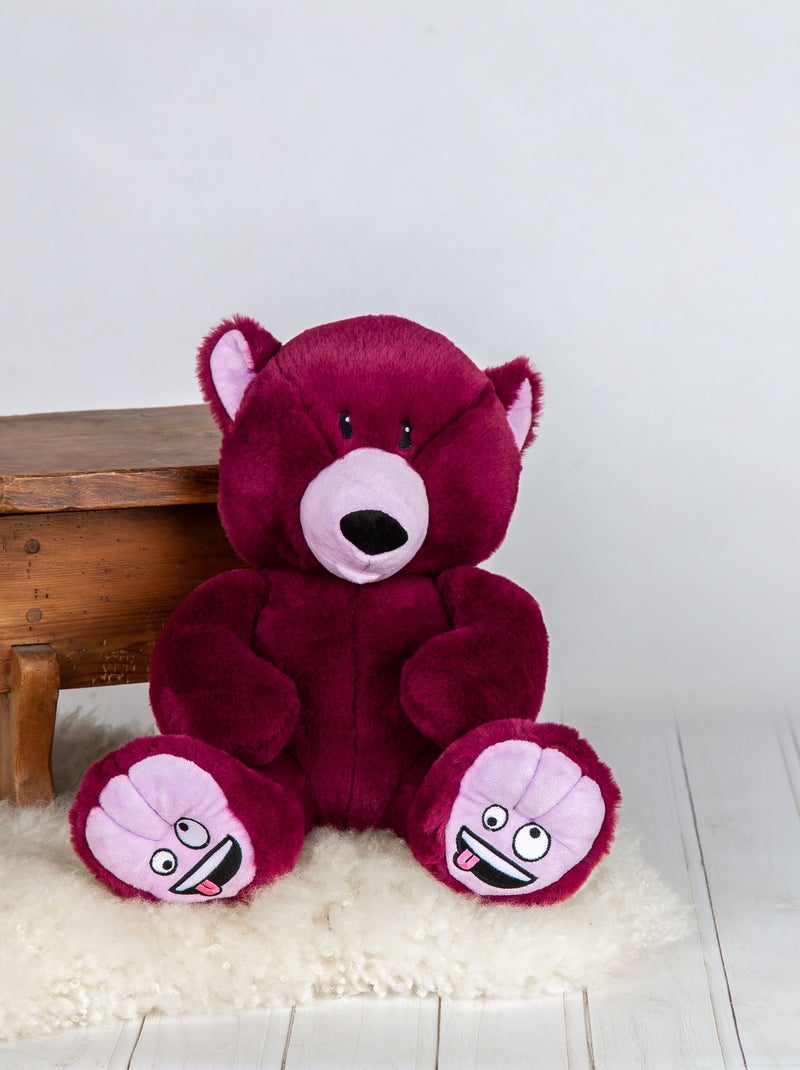 Peluche grand ours foufou Bordeaux - Kiabi