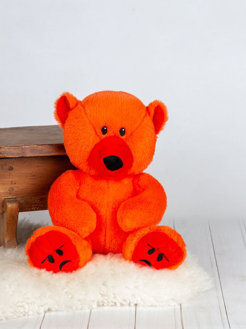Peluche grand ours furieux Orange - Kiabi