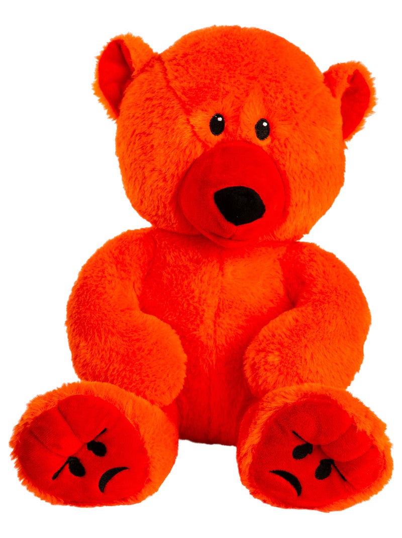 Peluche grand ours furieux Orange - Kiabi