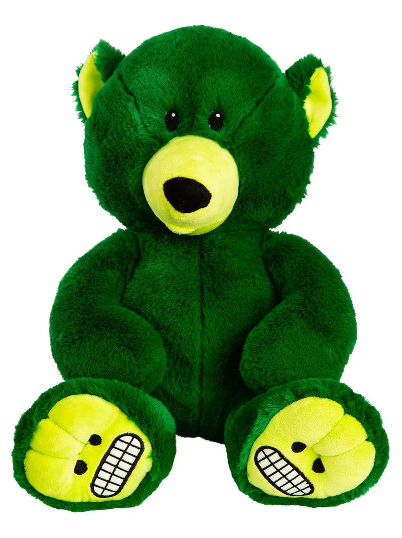 Peluche grand ours inquiet Vert forêt - Kiabi