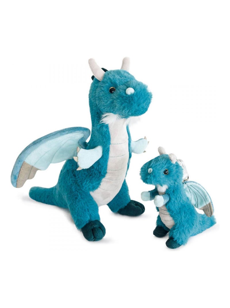 Peluche Grégoire le Dragon 30 cm Bleu - Kiabi