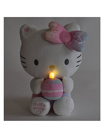 Peluche Hello Kitty intéractive Anniversaire chanson bougie et rires - Haut 26 cm