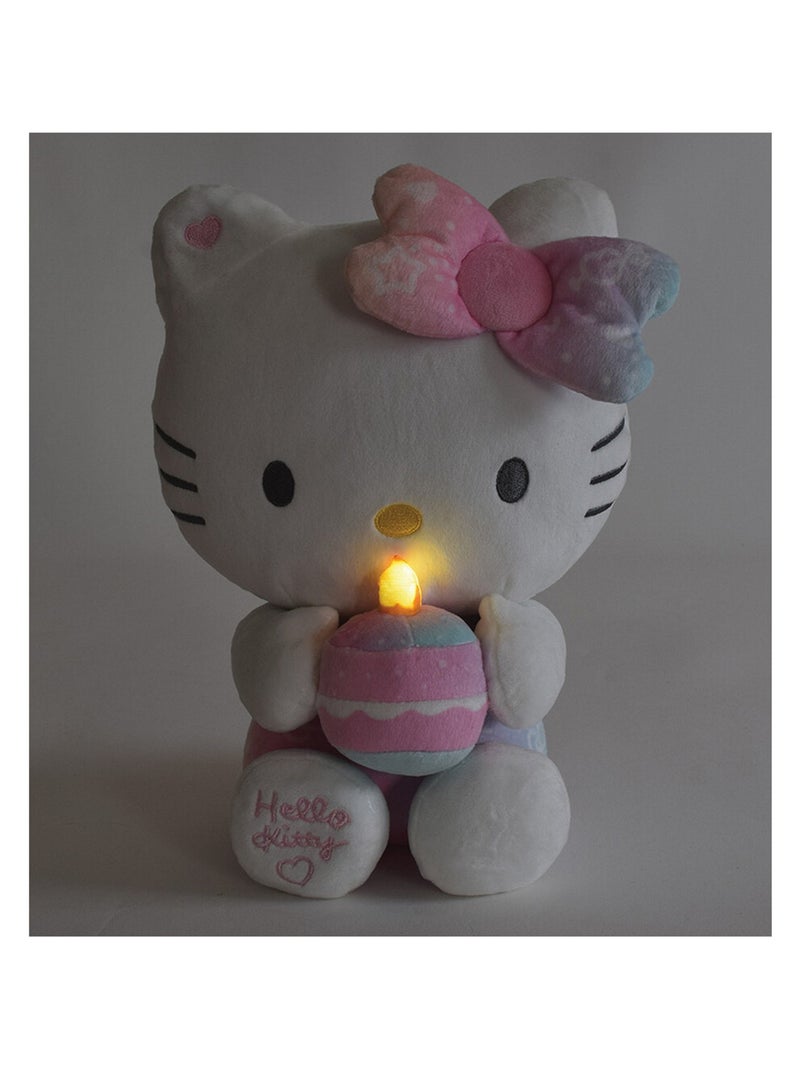 Peluche Hello Kitty intéractive Anniversaire chanson bougie et rires - Haut 26 cm Multicolore - Kiabi