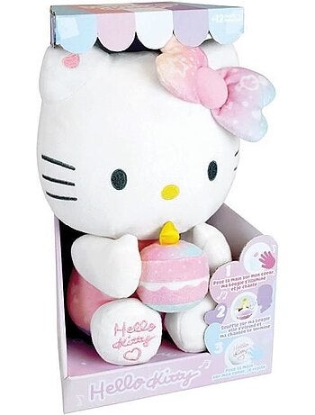 Peluche Hello Kitty intéractive Anniversaire chanson bougie et rires - Haut 26 cm