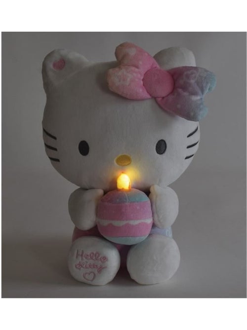 Peluche Hello Kitty intéractive Anniversaire chanson bougie et rires - Haut 26 cm - Kiabi Peluche Hello Kitty intéractive Anniversaire chanson bougie et rires - Haut 26 cm - Kiabi
