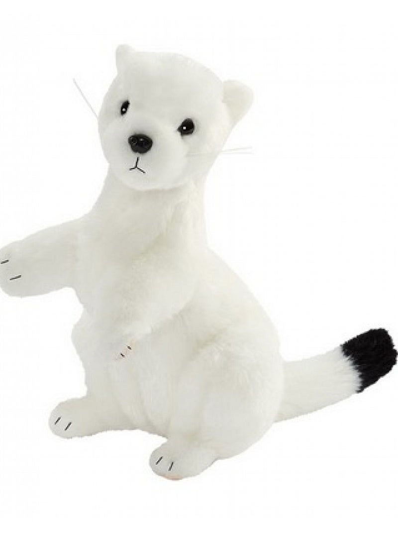 Peluche Hermine Blanche Dressee 23cm Gris - Kiabi