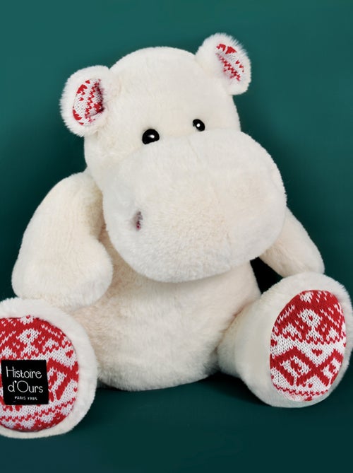 Peluche Hippo Hip Chic blanc 40 cm - Kiabi