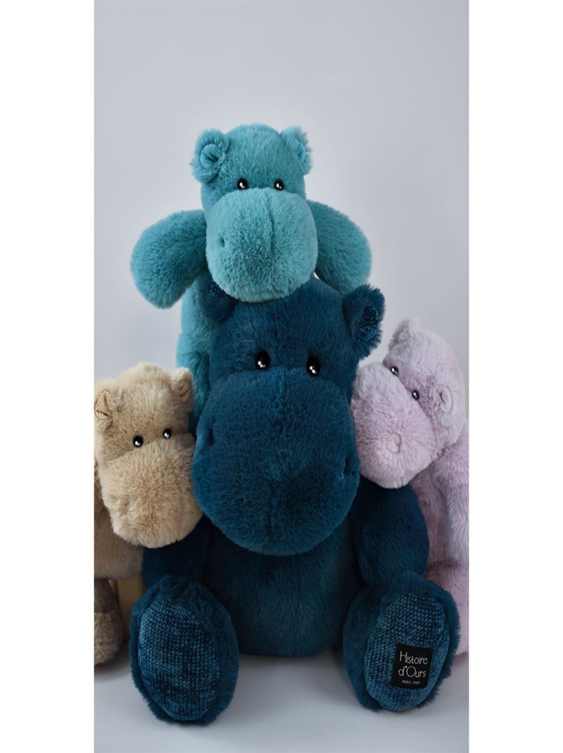 Peluche Hippo Hip Chic bleu 40 cm Bleu - Kiabi
