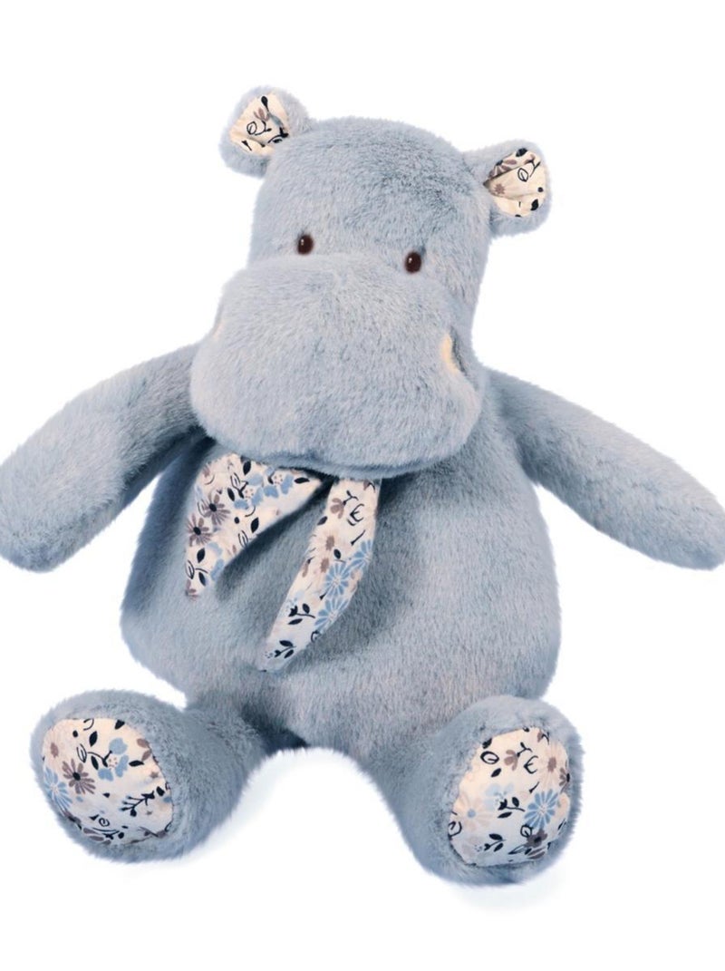Peluche Hippopotame Bleu Doux Hippo Bandana (22 Cm) Bleu - Kiabi