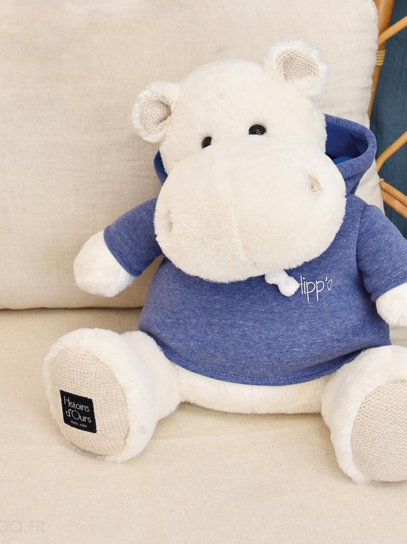 Peluche hippopotame polyester collection HIPPO COOL Bleu - Kiabi