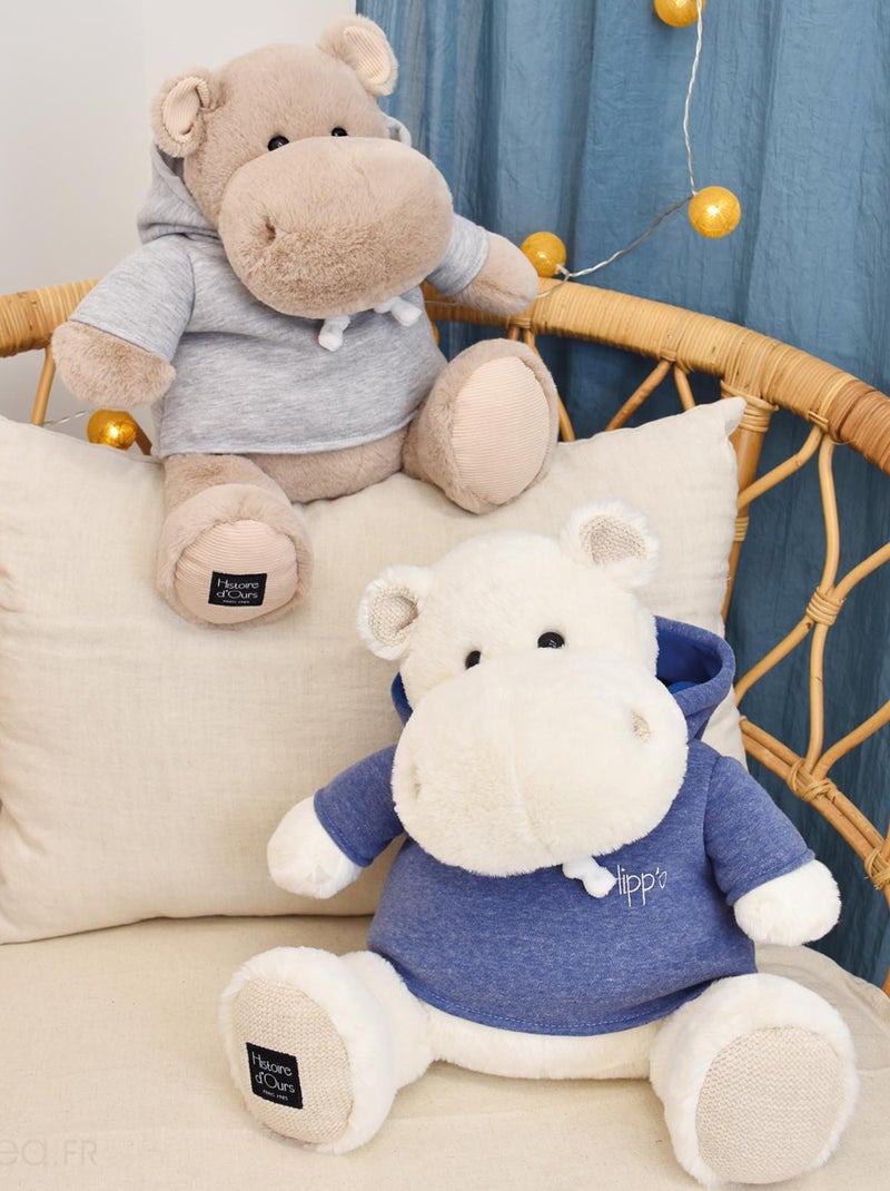 Peluche hippopotame polyester collection HIPPO COOL Bleu - Kiabi