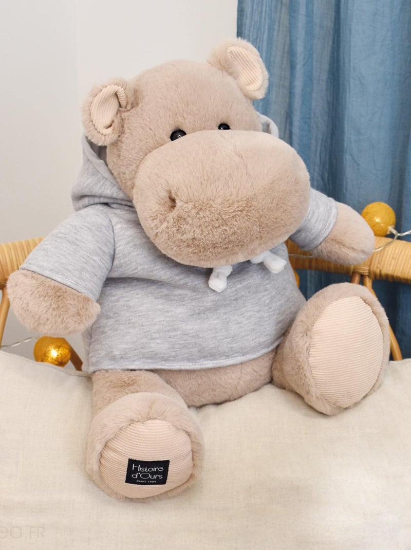 Peluche hippopotame polyester collection HIPPO COOL Gris - Kiabi