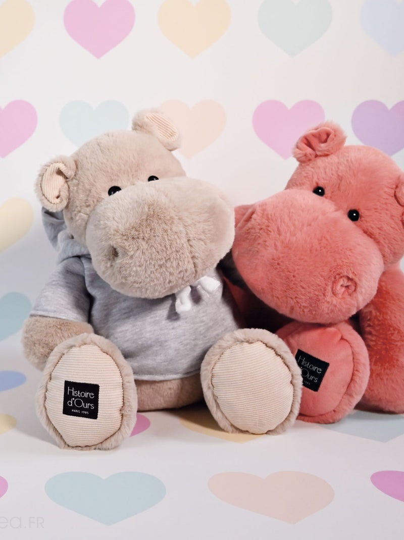 Peluche hippopotame polyester collection HIPPO COOL Gris - Kiabi