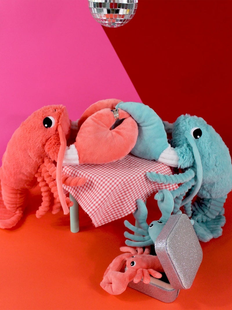 Peluche homard maman et son bébé corail Rose - Kiabi