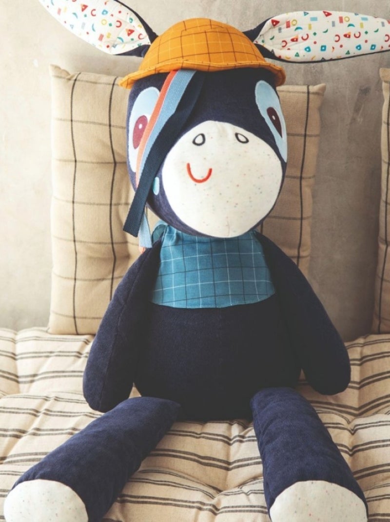 Peluche Ignace l'âne 50 cm Bleu - Kiabi