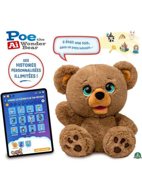 Peluche interactive - giochi preziosi - ours créateur d'histoires poe - à partir de 4 ans - lay00 - Kiabi