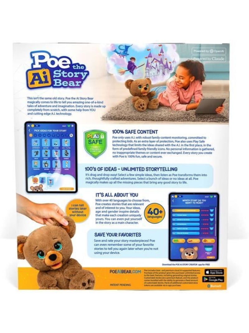 Peluche interactive - giochi preziosi - ours créateur d'histoires poe - à partir de 4 ans - lay00 Marron - Kiabi