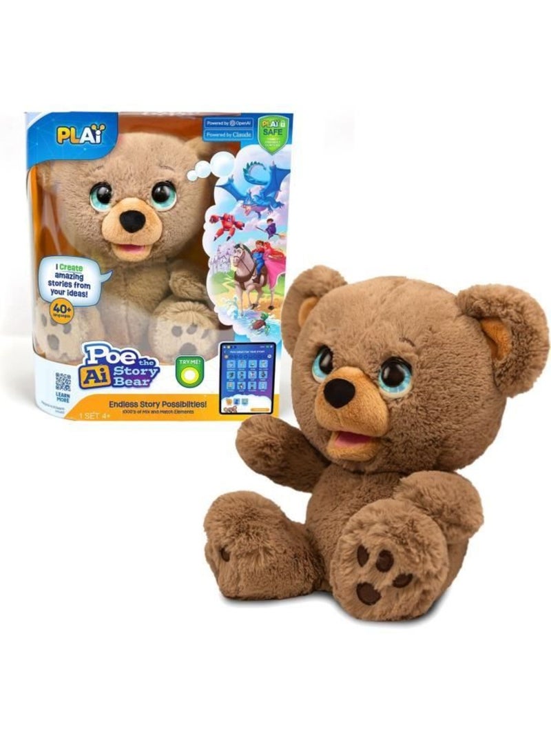 Peluche interactive - giochi preziosi - ours créateur d'histoires poe - à partir de 4 ans - lay00 Marron - Kiabi