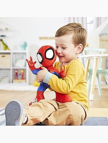 Peluche interactive 25 cm musique et sons - hasbro, spidey et ses amis marvel