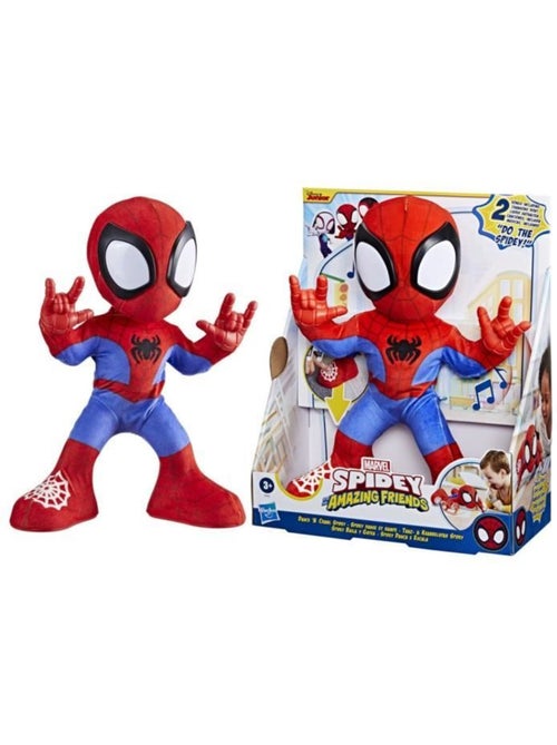 Peluche interactive 25 cm musique et sons - hasbro, spidey et ses amis marvel - Kiabi