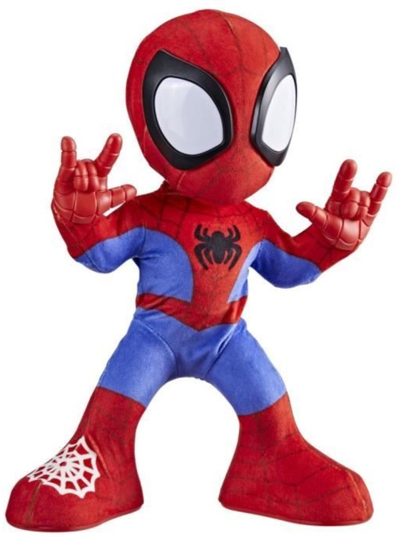 Peluche interactive 25 cm musique et sons - hasbro, spidey et ses amis marvel Rouge - Kiabi
