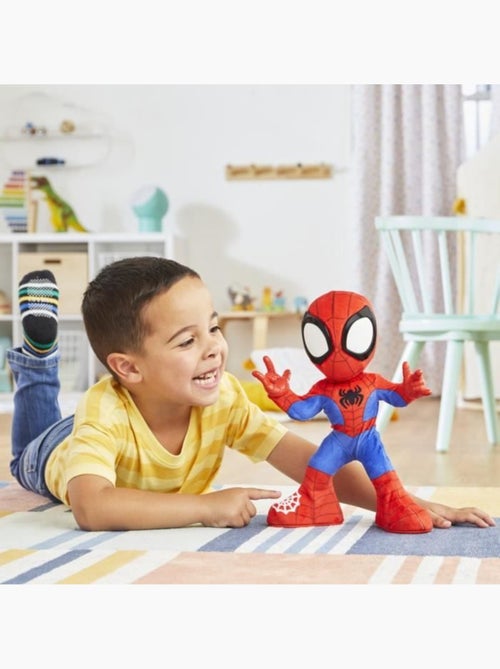 Peluche interactive 25 cm musique et sons - hasbro, spidey et ses amis marvel - Kiabi