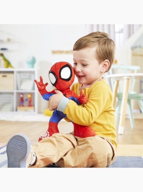 Peluche interactive 25 cm musique et sons - hasbro, spidey et ses amis marvel - Kiabi