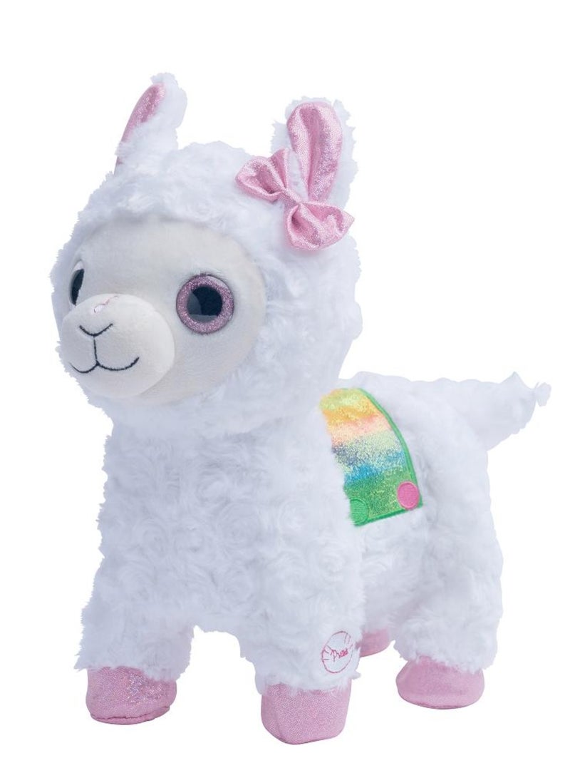 Peluche interactive Popy le Lama Blanc - Kiabi