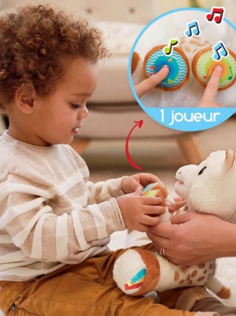 Peluche interactive Touch & Music Sophie la girafe Ecru - Kiabi