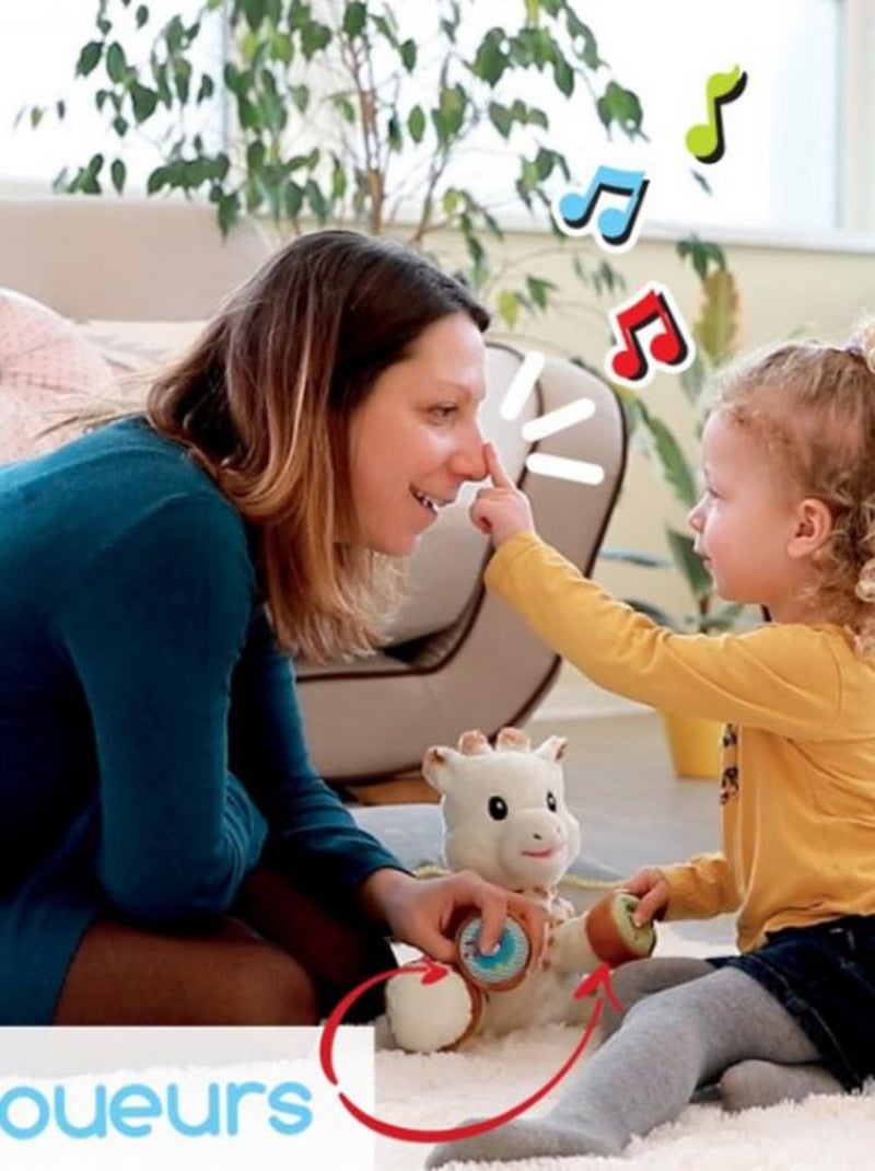 Peluche interactive Touch & Music Sophie la girafe Ecru - Kiabi