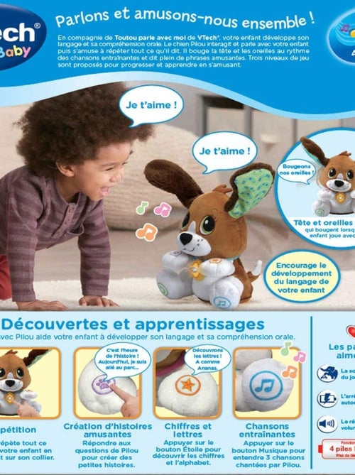 Peluche Interactive Toutou Parle Avec Moi - Vtech - Kiabi