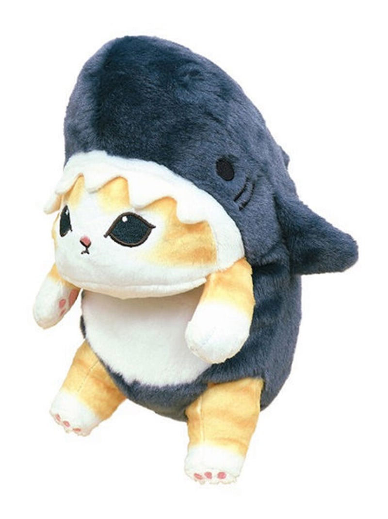 Peluche japonaise posturale chat déguisé Mofusand Shark Bleu - Kiabi
