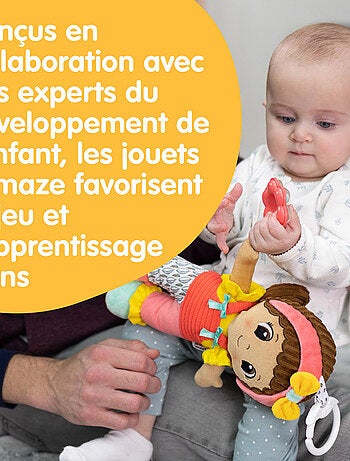 Peluche jasmine mon amie à clip pour landau et poussette