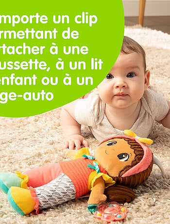 Peluche jasmine mon amie à clip pour landau et poussette