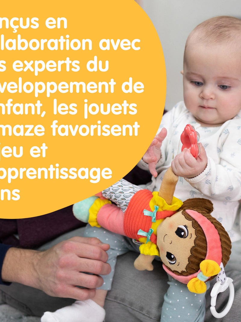 Peluche jasmine mon amie à clip pour landau et poussette Multicolore - Kiabi