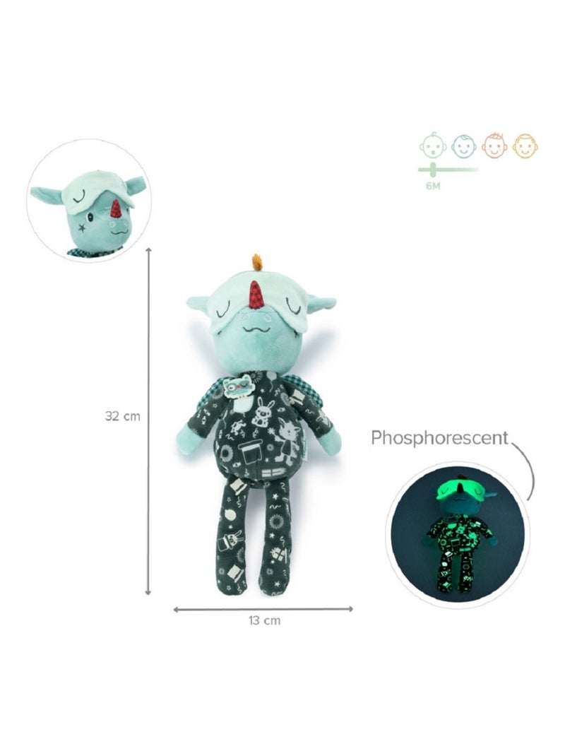 Peluche Joe ami de la nuit Vert - Kiabi